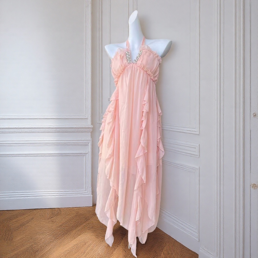 V-neck halter France style dress