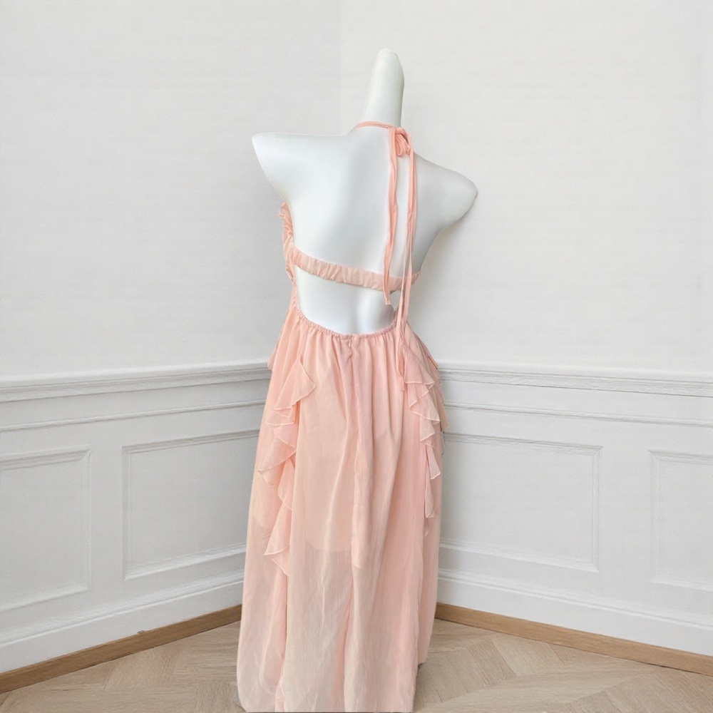 V-neck halter France style dress