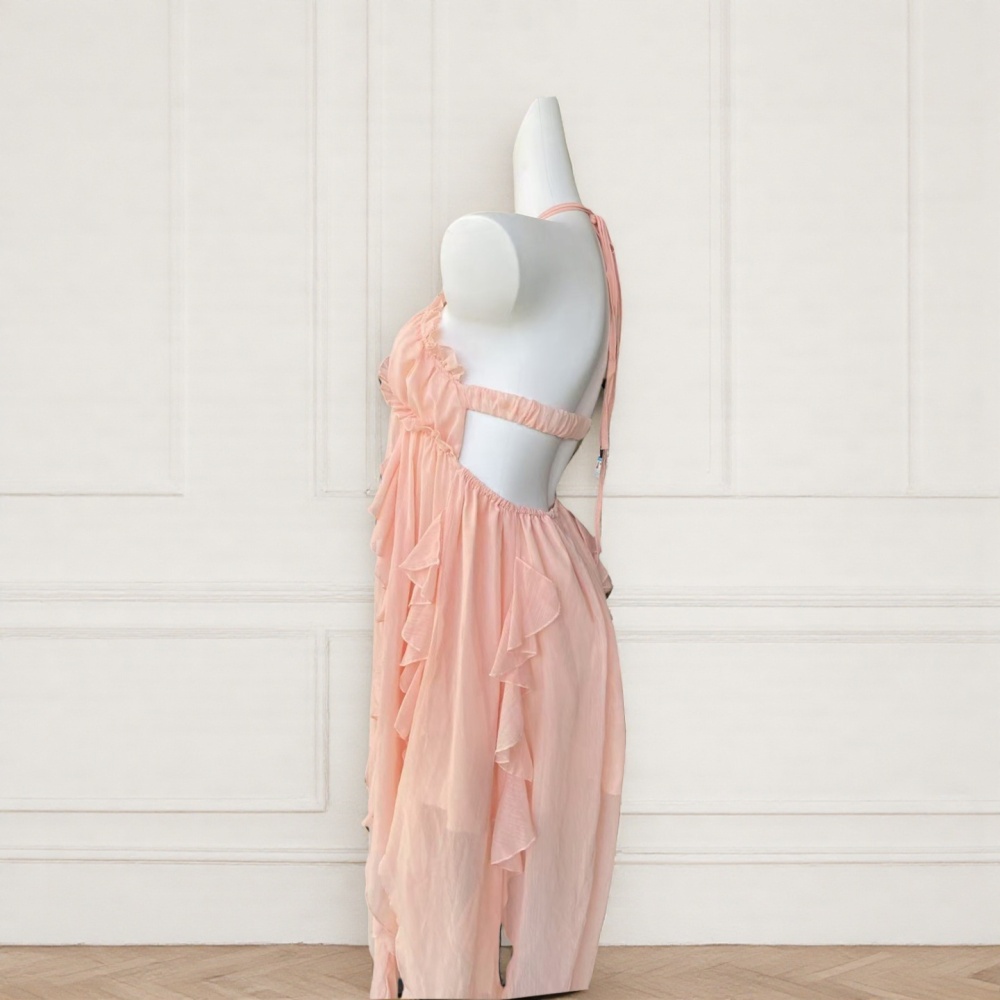 V-neck halter France style dress
