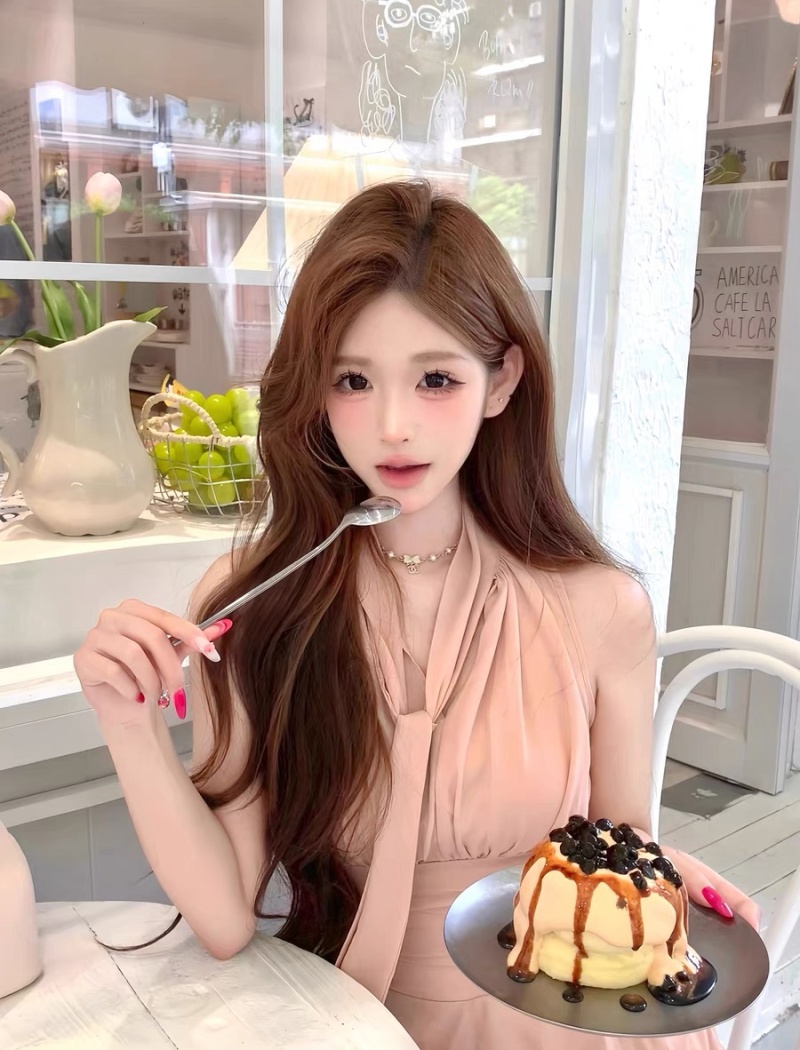 Temperament frenum T-back summer heart dress for women