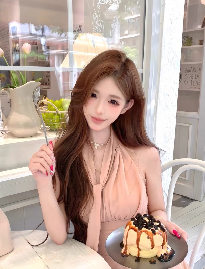 Temperament frenum T-back summer heart dress for women