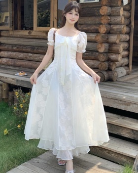 France style enticement summer white retro dress