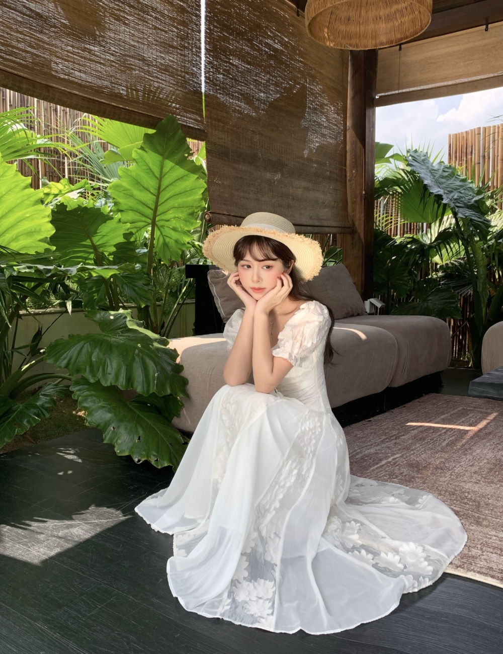 France style enticement summer white retro dress