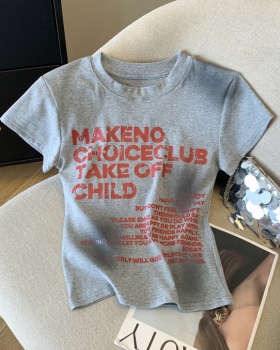 Summer all-match T-shirt American style tops for women