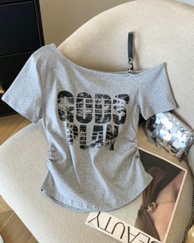 Letters niche printing tops sexy spicegirl T-shirt for women