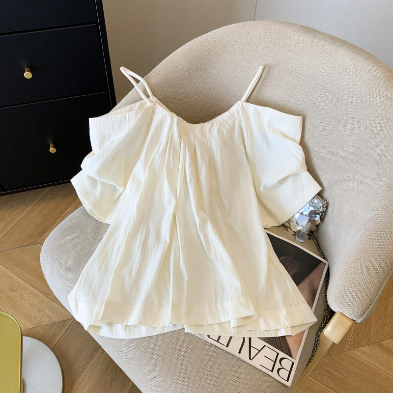 Vacation sling temperament tops show young tender shirt