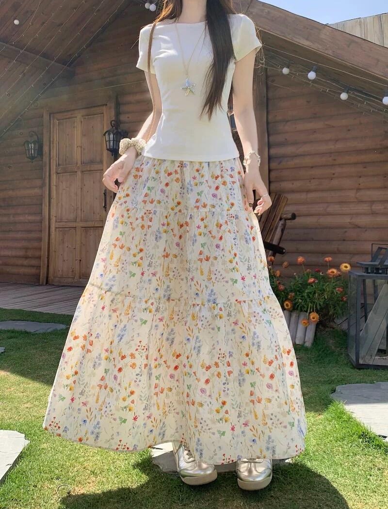 France style floral cake sweet tender skirt