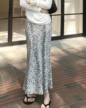 High waist A-line slim drape skirt