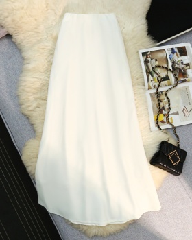 A-line satin drape skirt