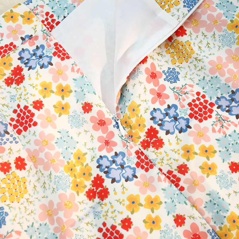 Long slim floral summer skirt