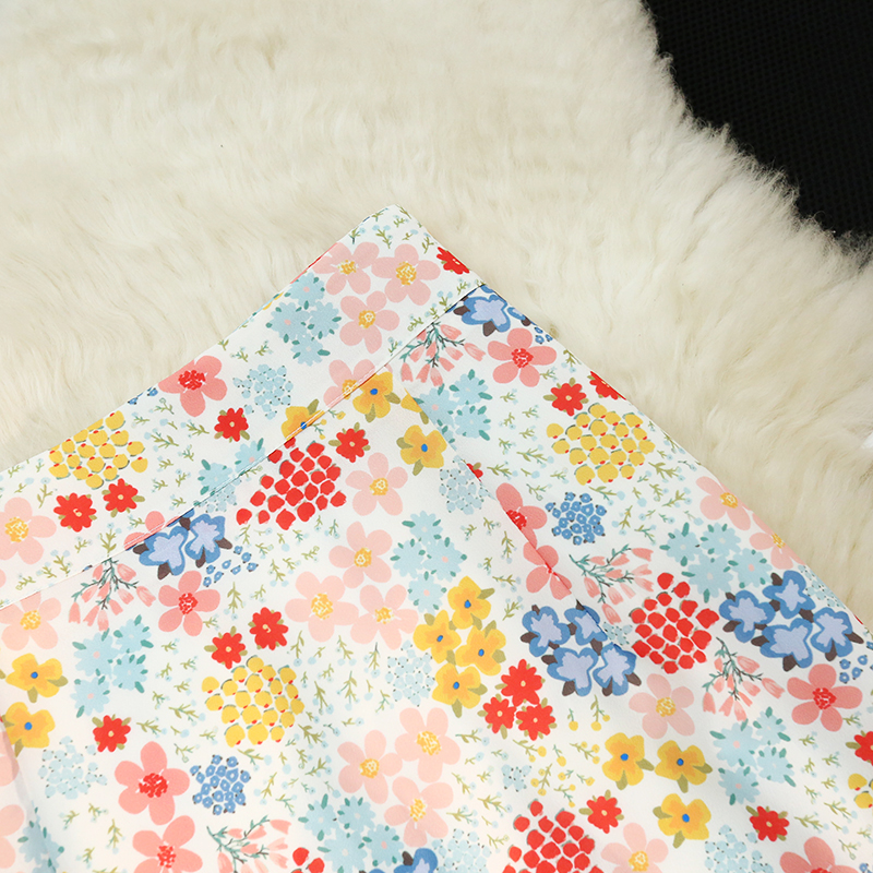Long slim floral summer skirt
