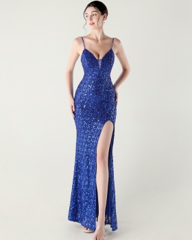 Bandage small strap slim evening dress for women