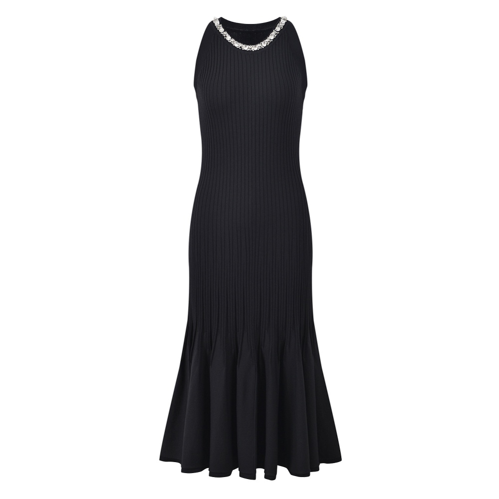 Sleeveless slim sleeveless dress European style dress