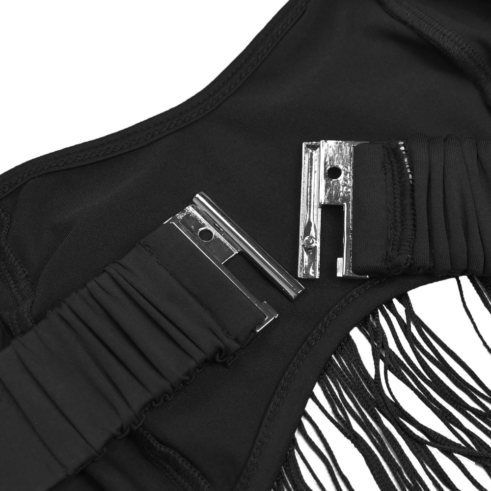 Sling sexy fashion tassels European style halter dress