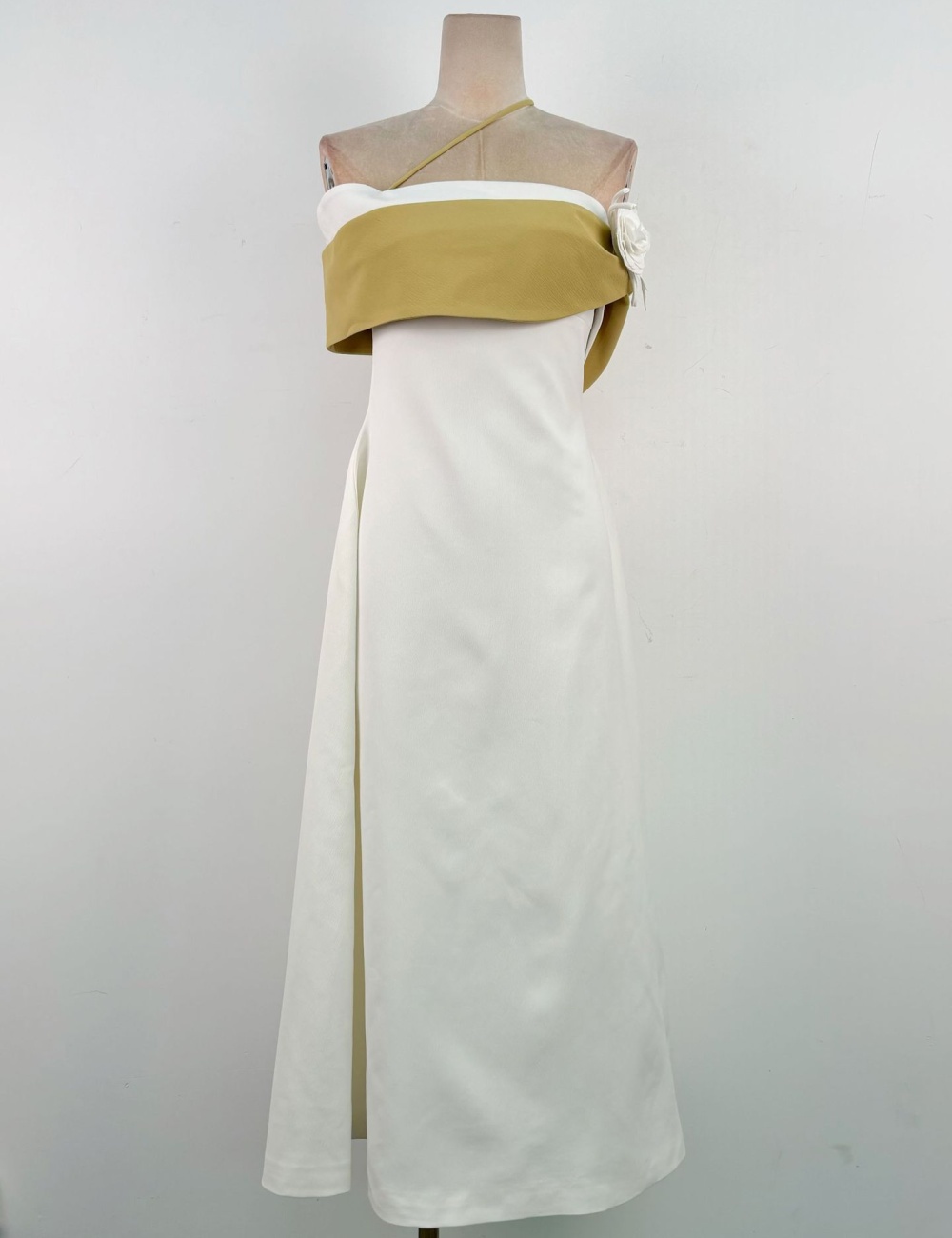 Temperament slim long dress pinched waist formal dress