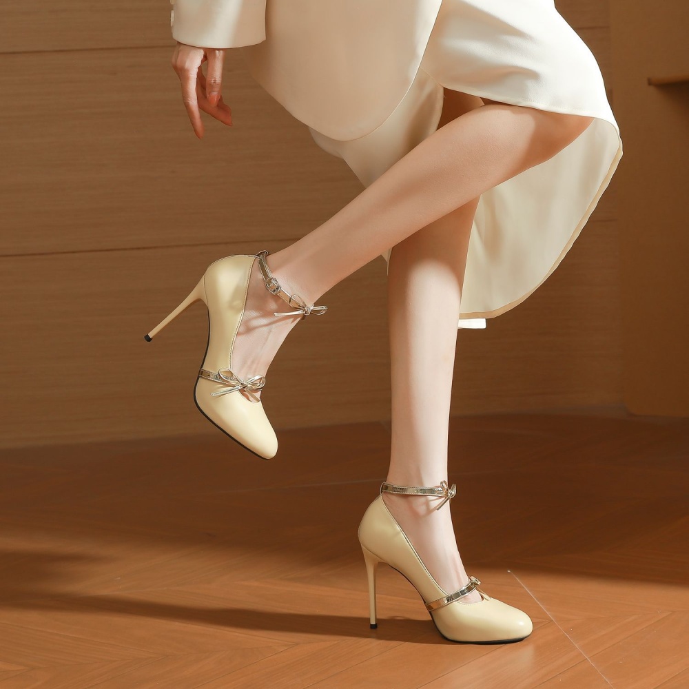 Fine-root platform invisible high-heeled shoes for women