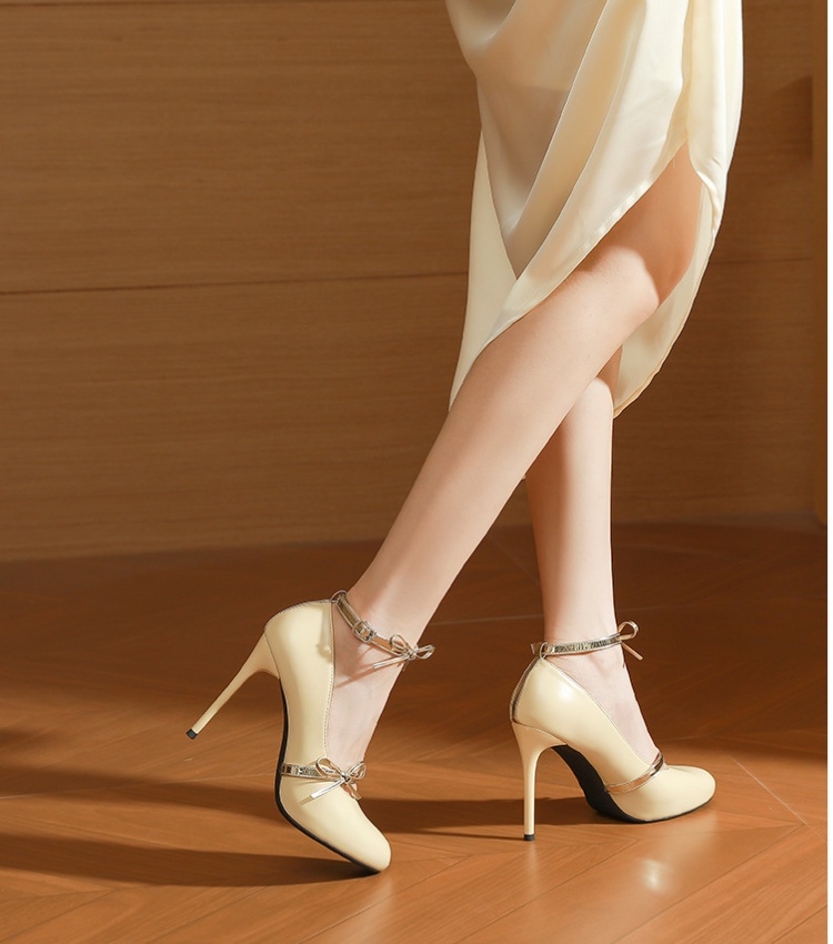 Fine-root platform invisible high-heeled shoes for women