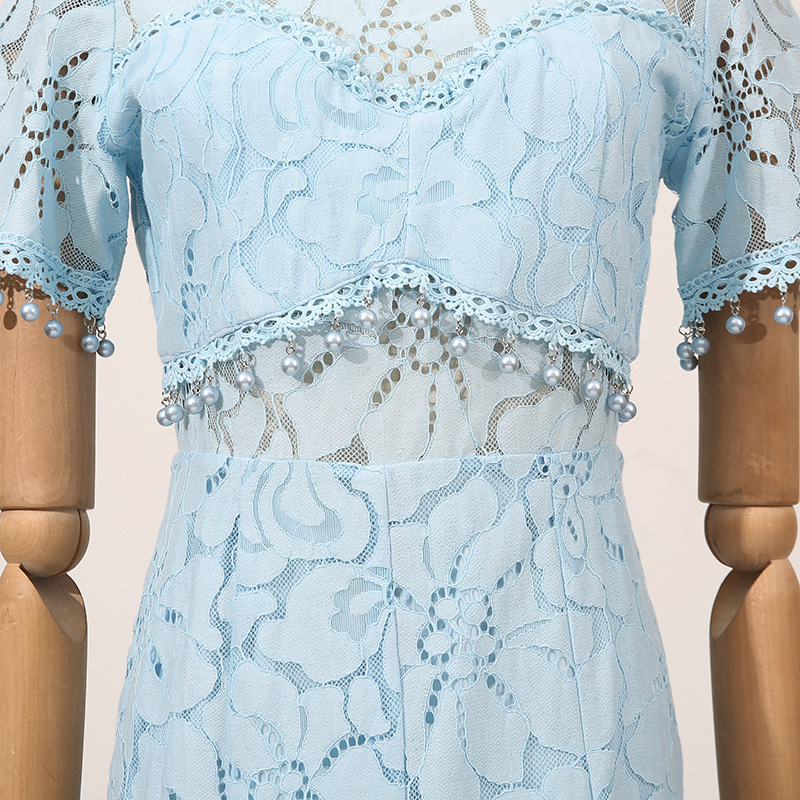 Cstand collar long dress light luxury dress for women