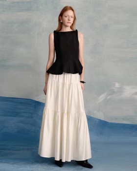 France style tops elegant long skirt 2pcs set