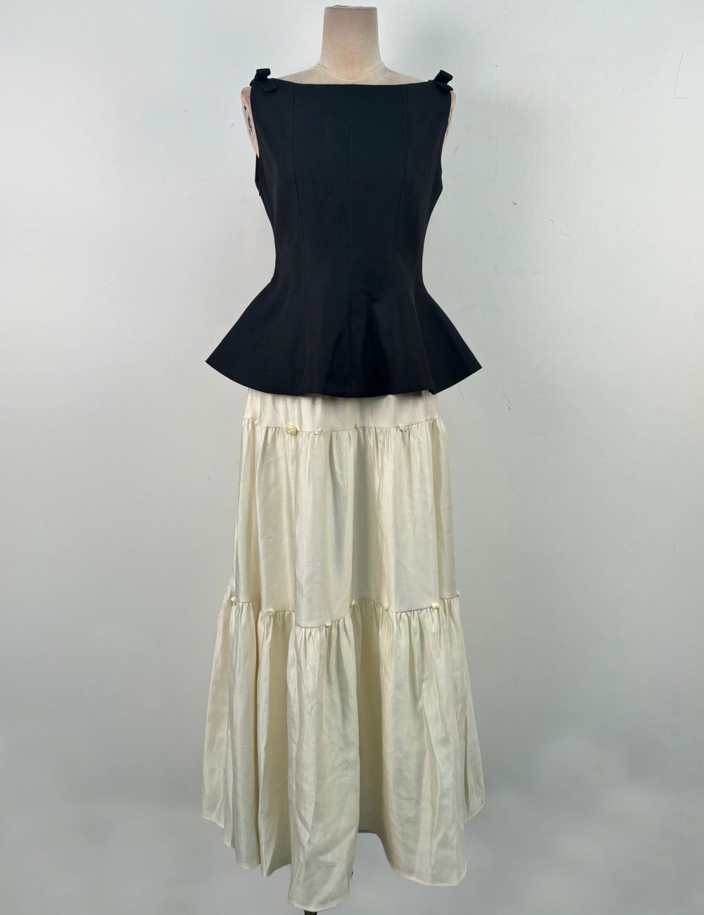 France style tops elegant long skirt 2pcs set