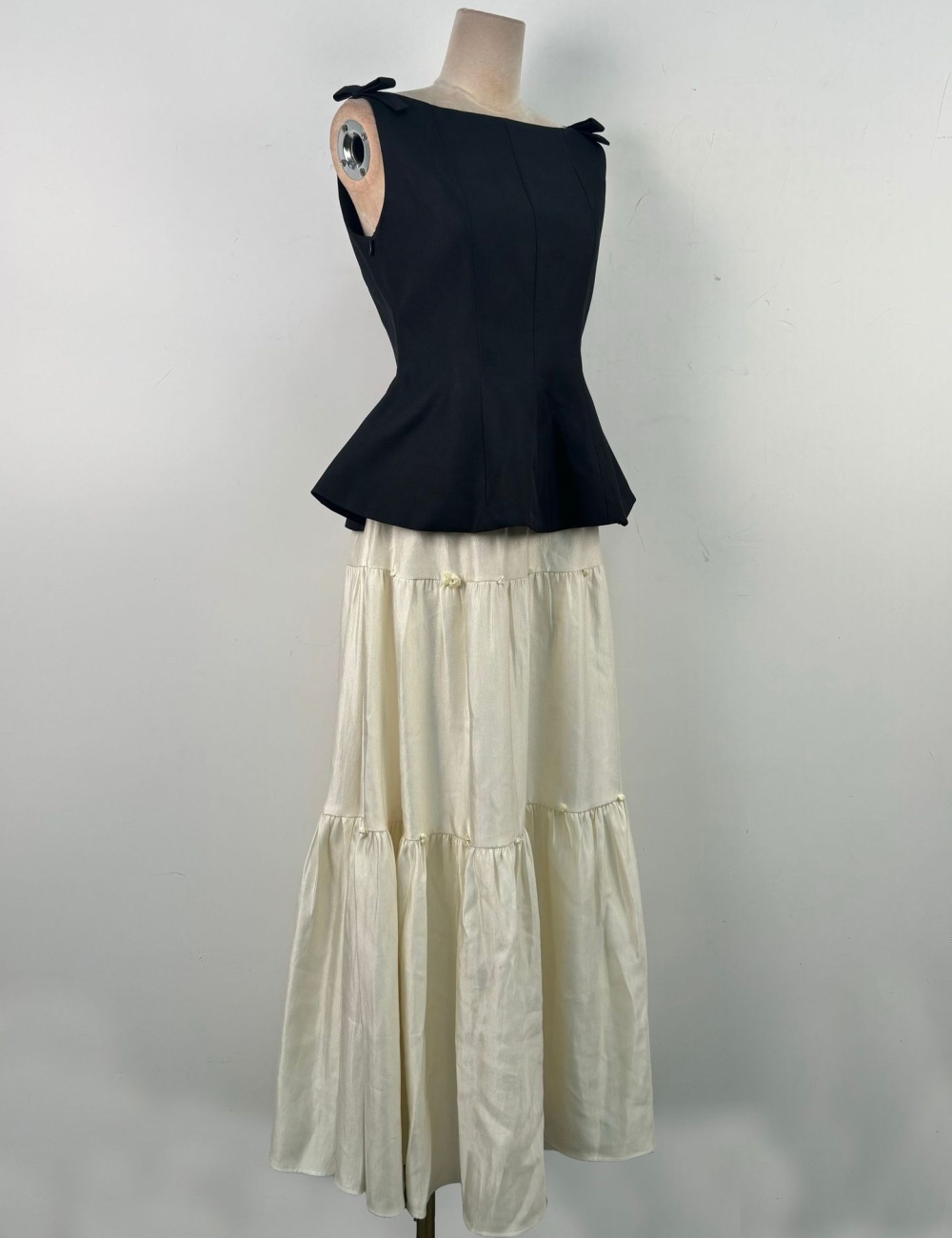 France style tops elegant long skirt 2pcs set