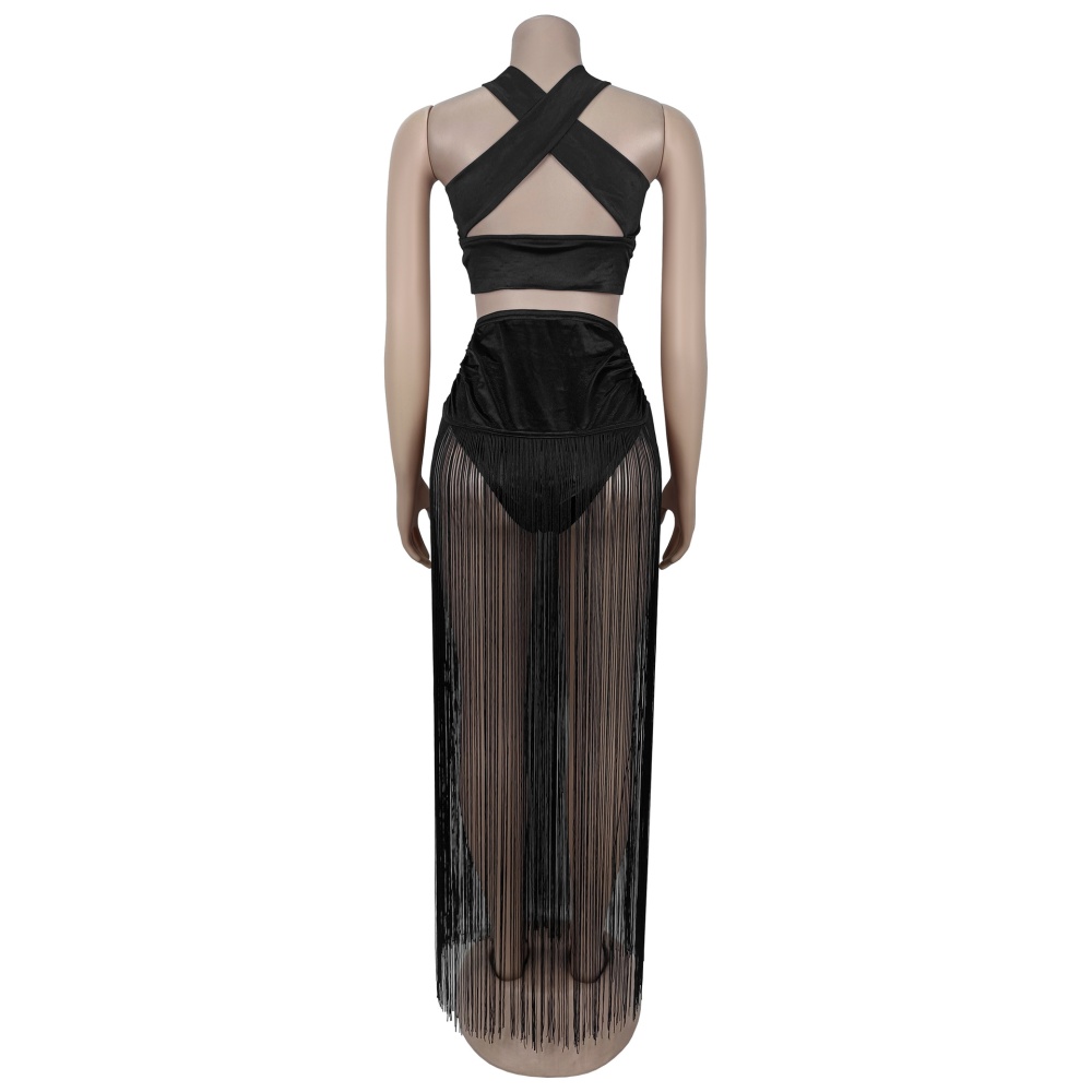 European style long skirt tops 2pcs set for women
