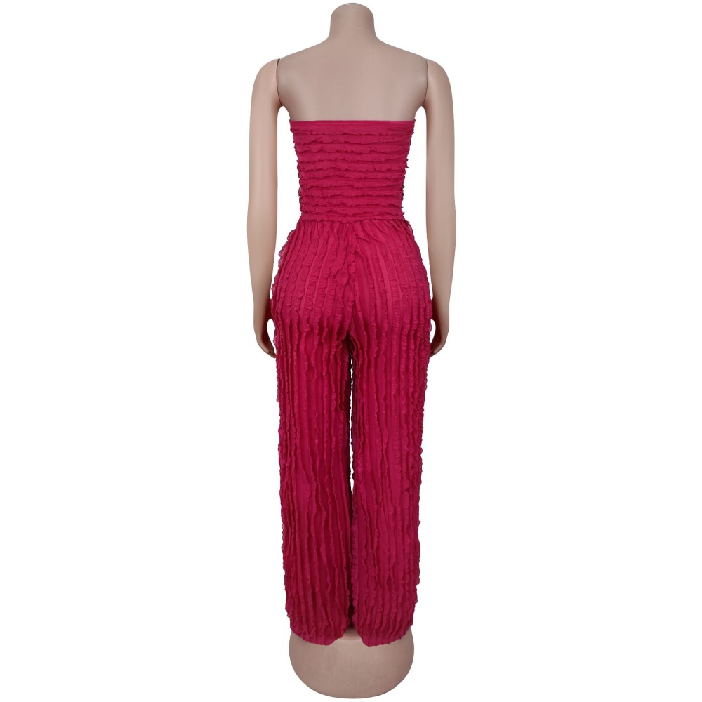European style Casual pure wave patterns jumpsuit