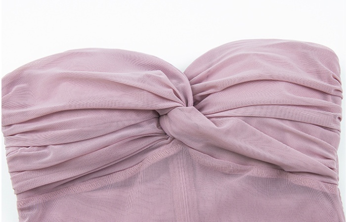 Sexy halter bar dress vacation wrapped chest long dress