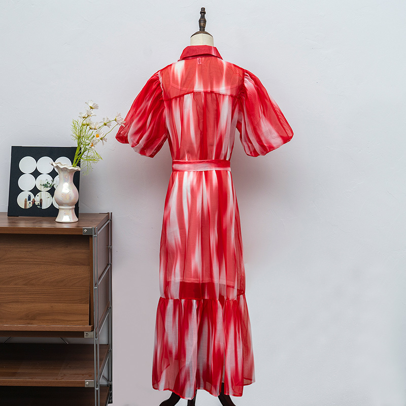 Show young single-breasted dress all-match shirt