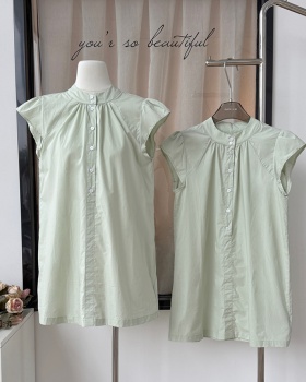 Loose Casual long tops pure summer shirt for women