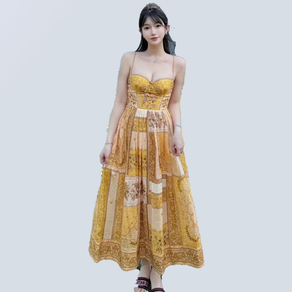 Sling elastic vest shoulder strap stereoscopic dress