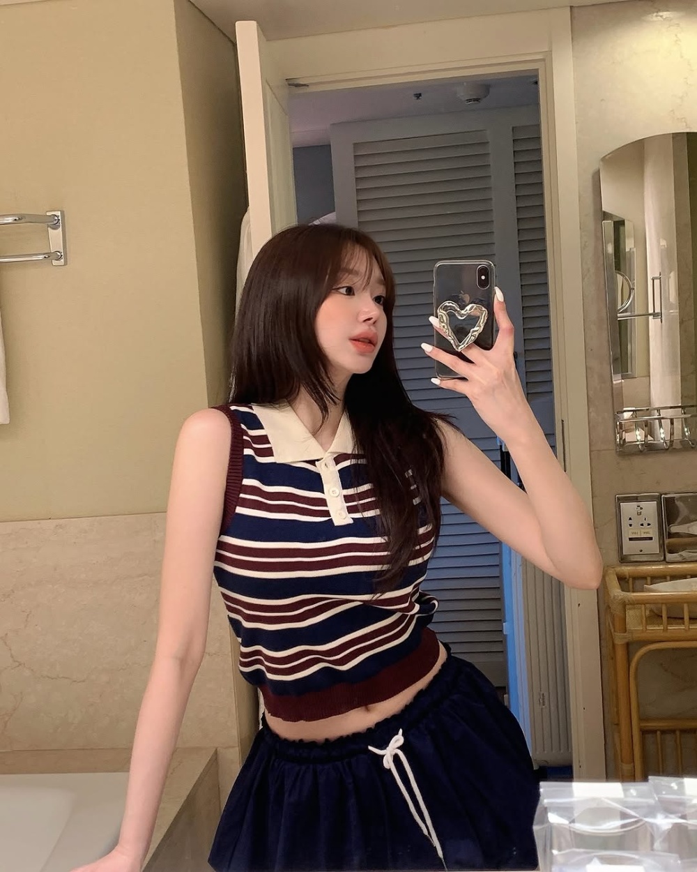 High waist vest slim skirt 2pcs set for women