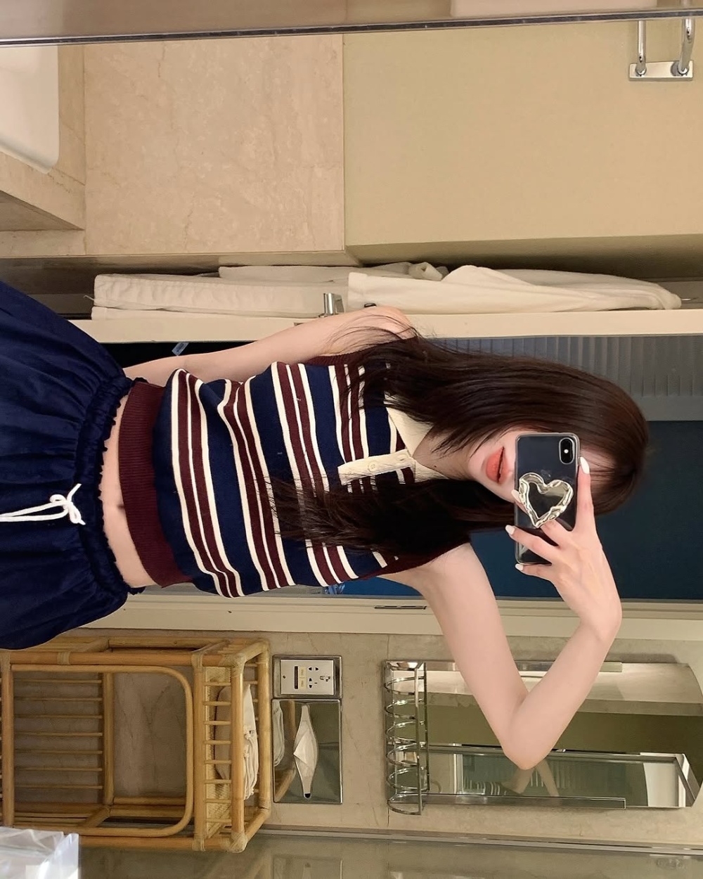 High waist vest slim skirt 2pcs set for women