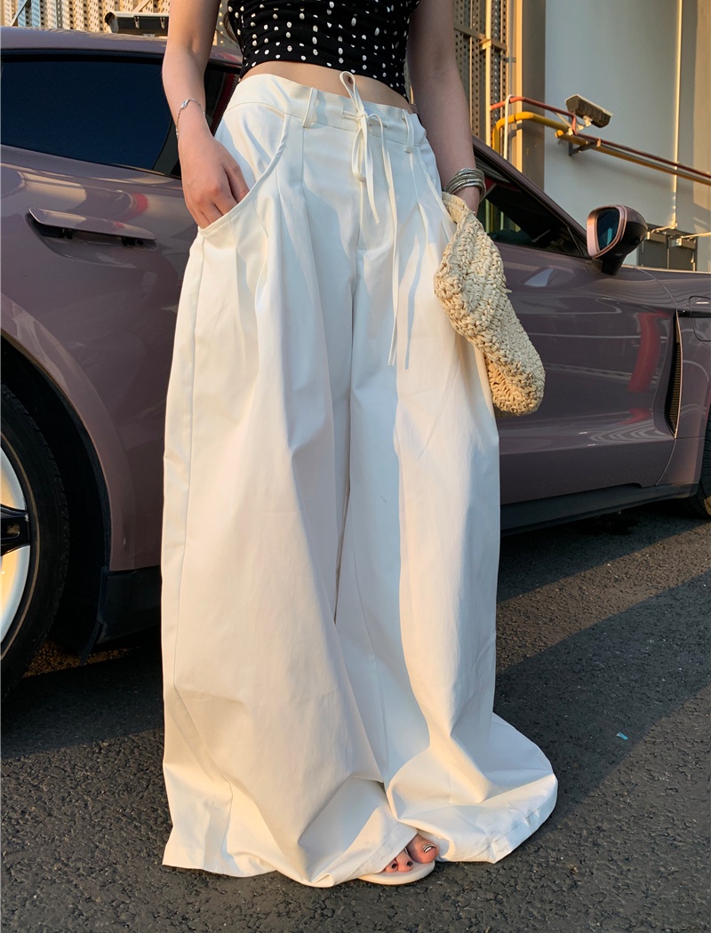 Frenum white mopping wide leg pants