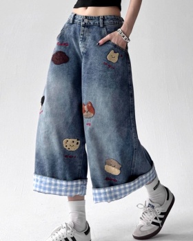 American style short jeans cropped pants for women