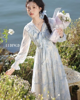 Spring dress large yard long dress for women