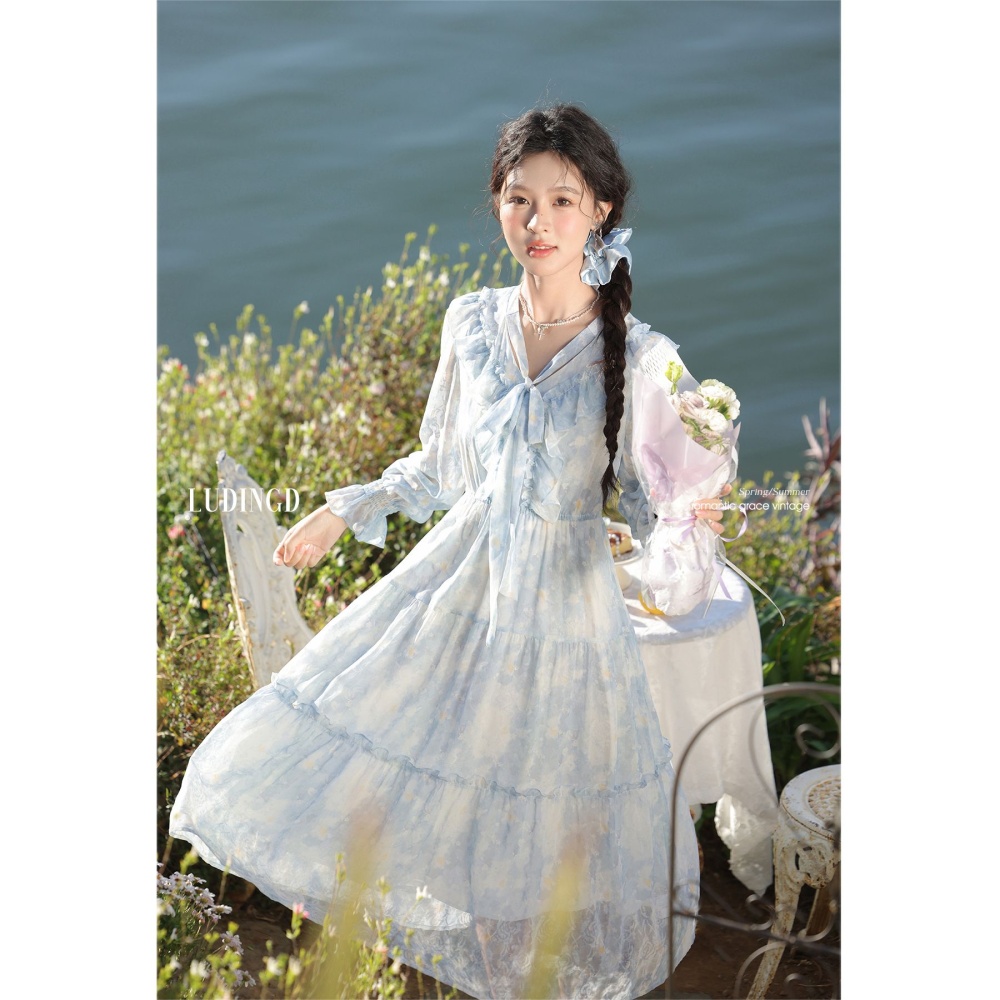 Spring dress large yard long dress for women
