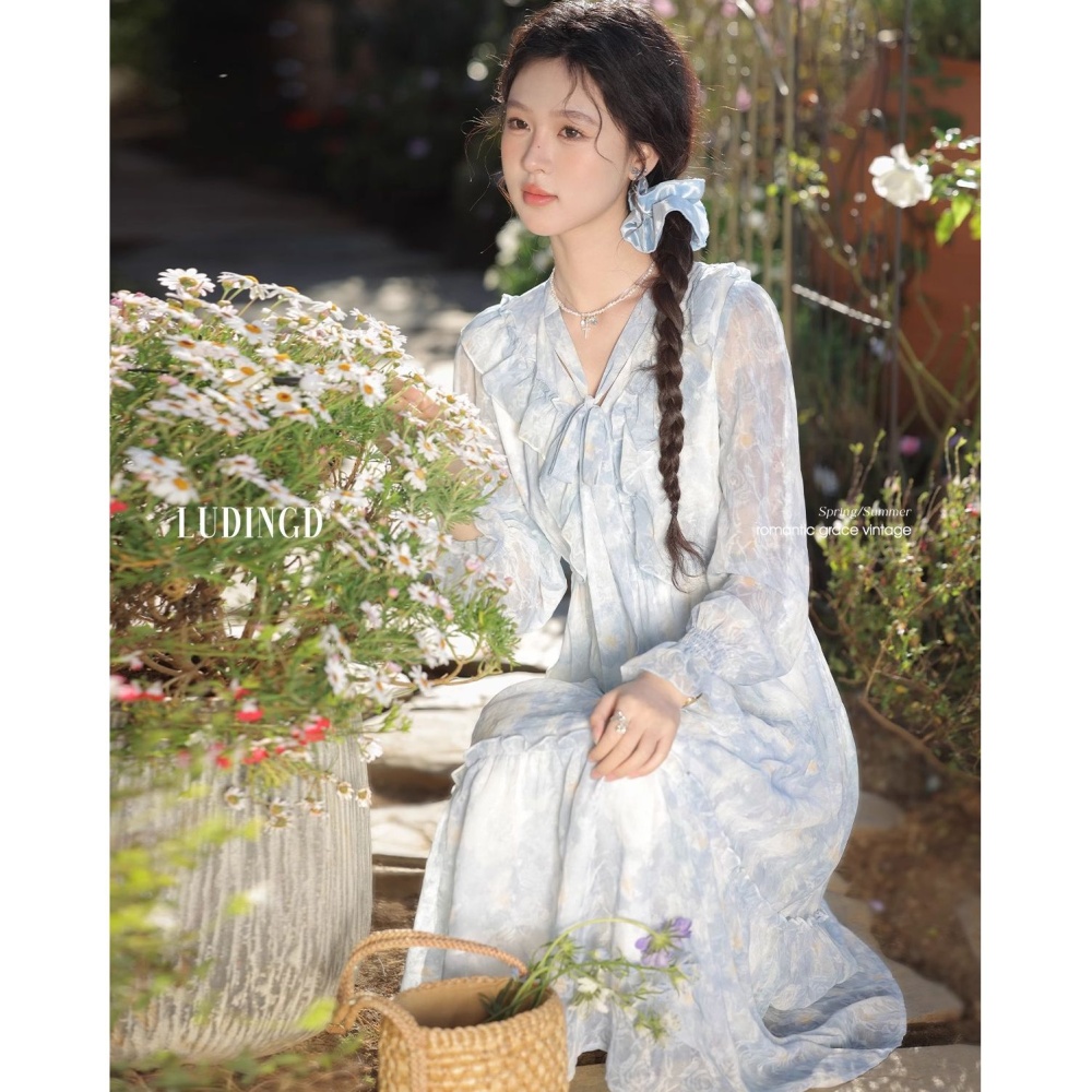 Spring dress large yard long dress for women