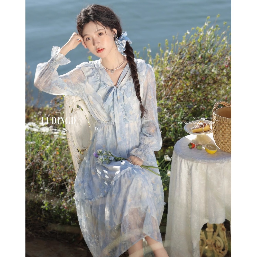 Spring dress large yard long dress for women