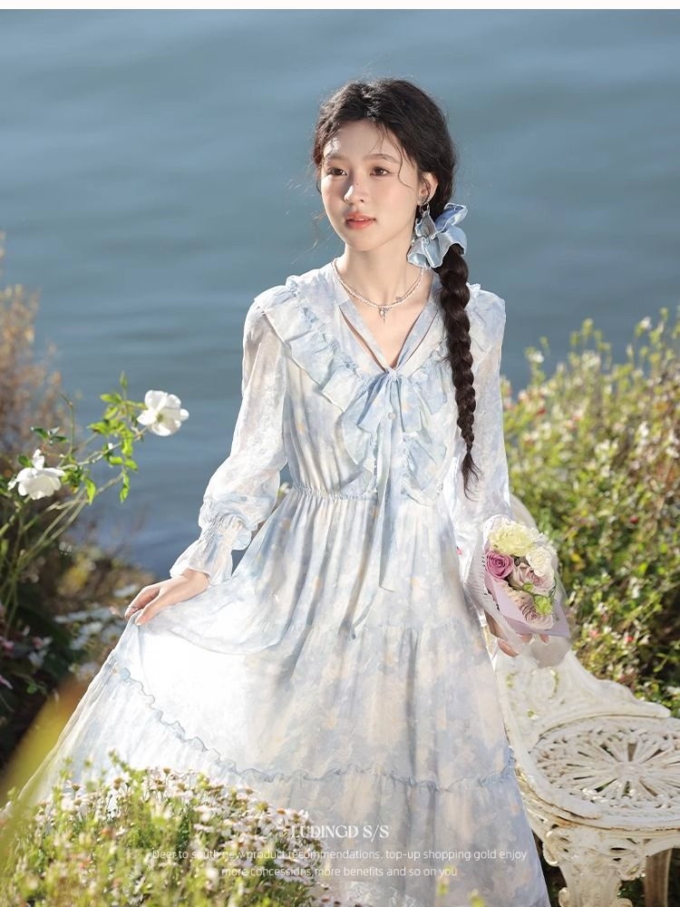 Spring dress large yard long dress for women
