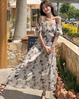 Seaside long dress chiffon dress for women