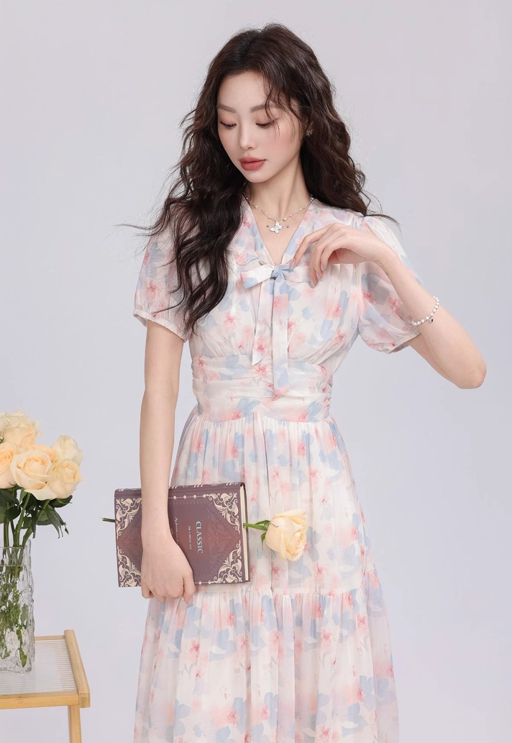 Slim tender long dress summer temperament dress