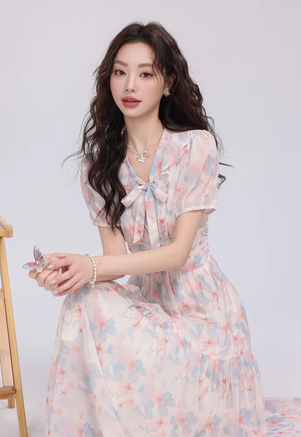 Slim tender long dress summer temperament dress