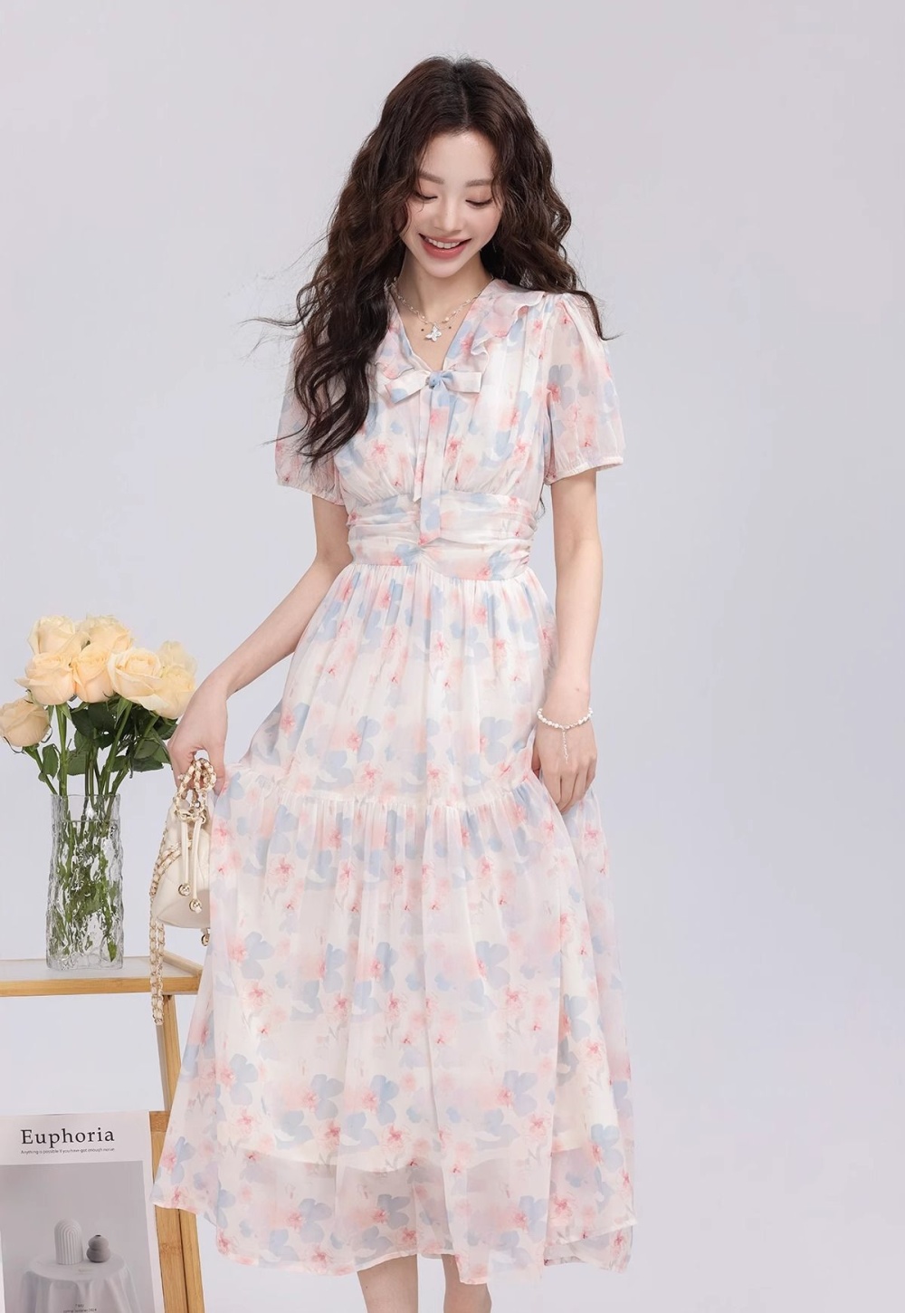Slim tender long dress summer temperament dress