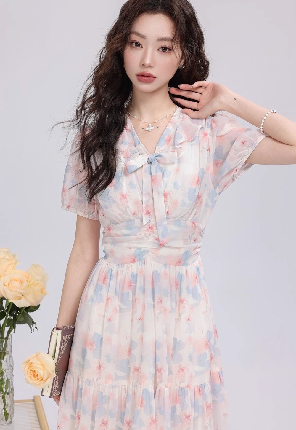 Slim tender long dress summer temperament dress