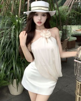 Irregular strapless small shirt A-line tops for women