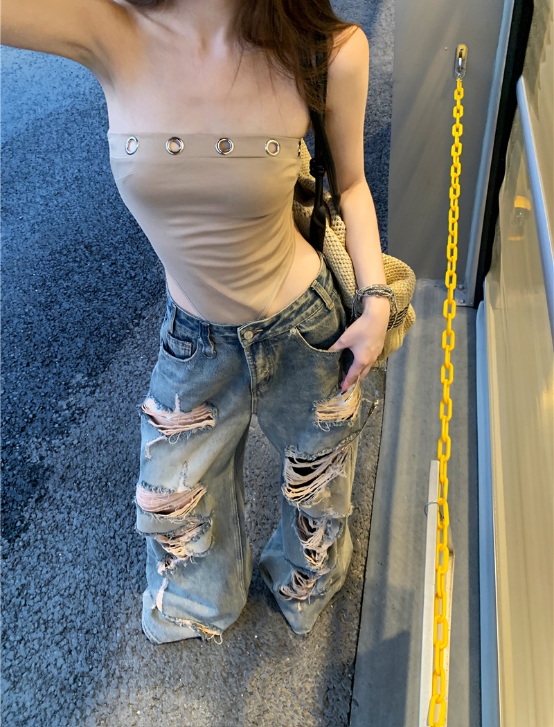 Slim jeans spicegirl wide leg pants for women