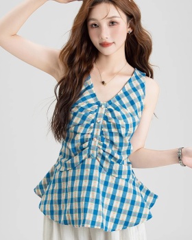 Niche France style tops sling summer vest for women
