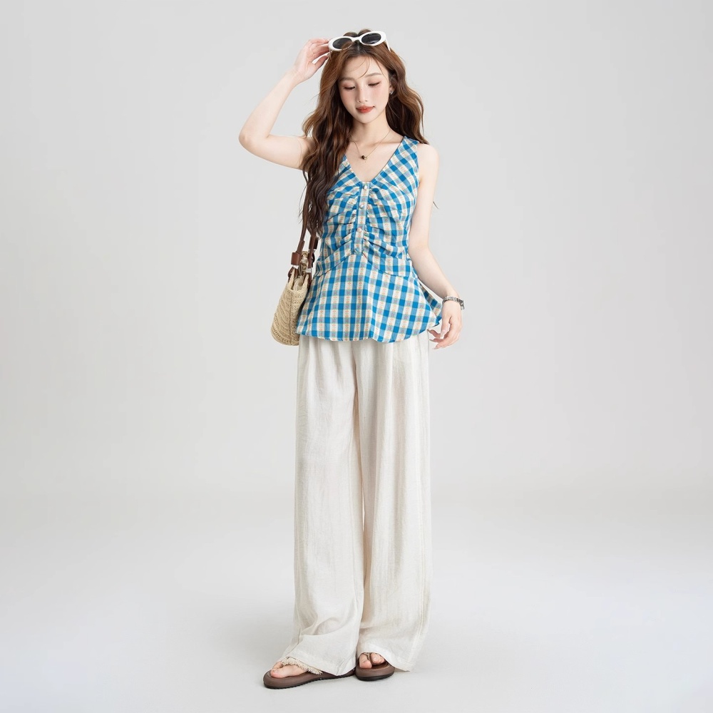 Niche France style tops sling summer vest for women