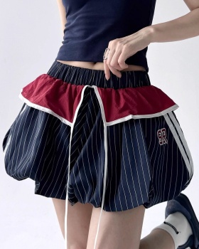 College style bud skirt wood ear skirt for women